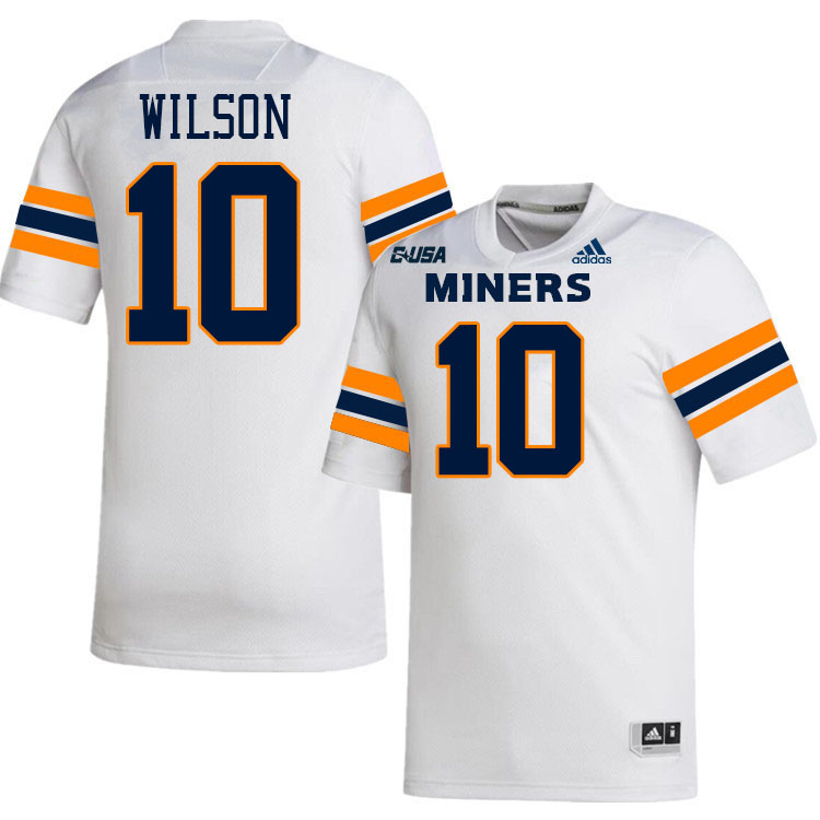 #10 Jayden Wilson UTEP Jersey,UTEP Miners College Football Jersey,Uniforms-White